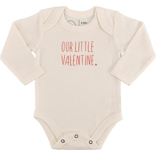 Organic Cotton Long Sleeve Graphic Bodysuit | Little Valentine