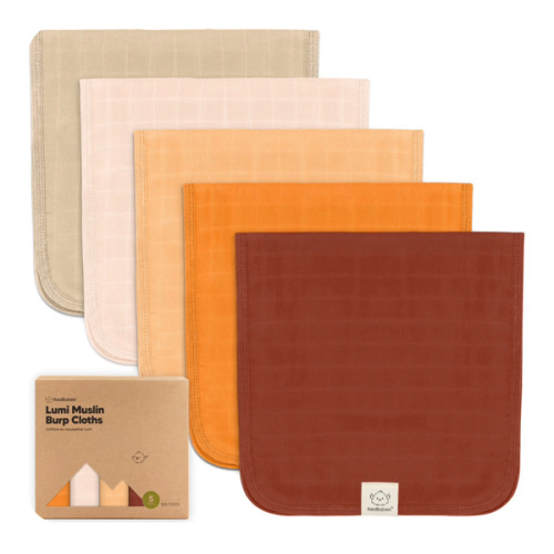 5-Pack Lumi Muslin Burp Cloths - Sahara / One Size