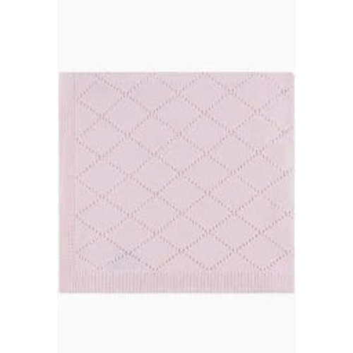 Pink Diamond Pointelle Knit Blanket