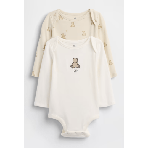Baby Organic Cotton Brannan Bear Bodysuit (2-Pack)