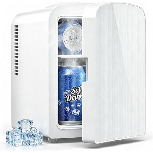Electactic Small Mini Fridge 4L/6 Cans, Skincare Fridge for Bedroom