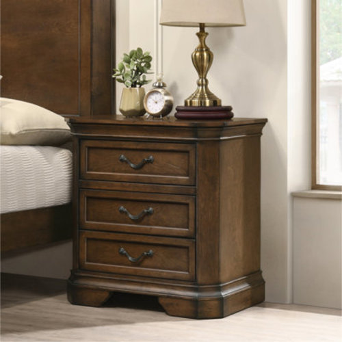 Charlton Home® Ailany Traditional Wood 3-Drawer Nightstand & Reviews | Wayfair