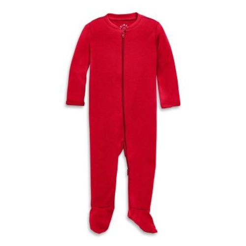 Primary Baby Organic Zip Footie in Cherry Size Newborn