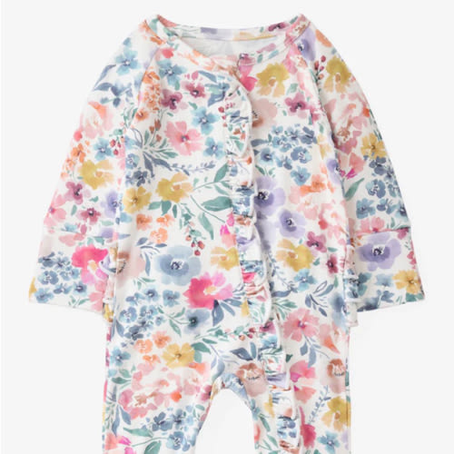Tiny Blooms Ruffle Zippy – Little Sleepies