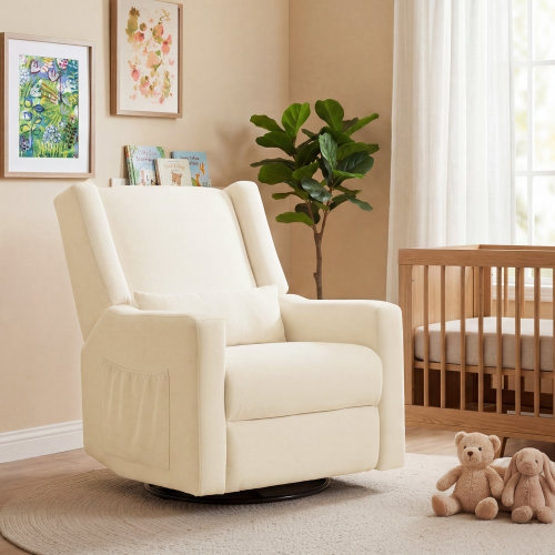 Latitude Run® Tucker Upholstered Glider Recliner Rocking Chair Swivel for Nursery & Living Room & Reviews | Wayfair