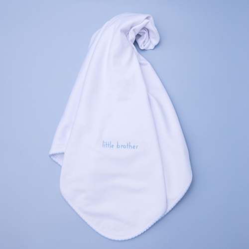 Little Brother Embroidered Receiving Blanket