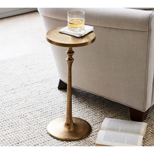 Round Metal Drink Table (9.5")