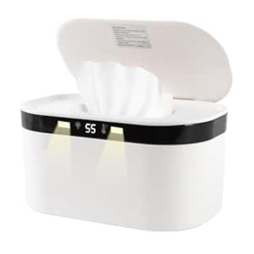 Baby Wipe Warmer, Wet Wipe Warmer 5 Modes of Temperature Heating Control Dual Heat for Baby's Comfort Large Capacity Wipes Dispenser Diaper Wipe Warmer with Night Light