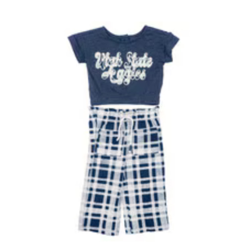 Infant Utah State Aggies Plaid Set