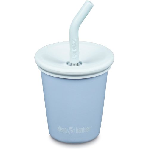 10oz Kid's Cup with Straw Lid, Clear Sky