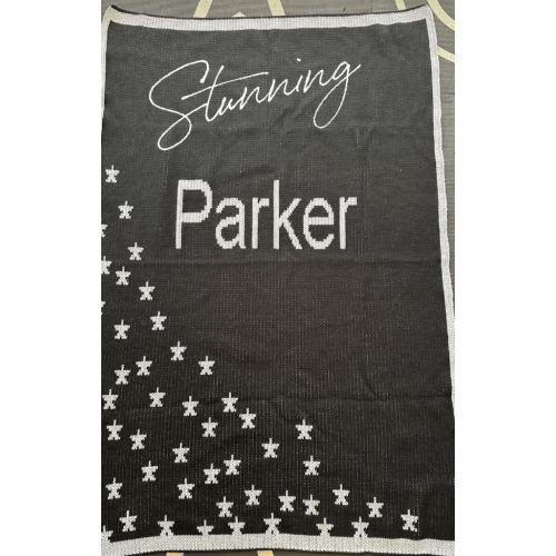 Personalized Knit Crib Blanket