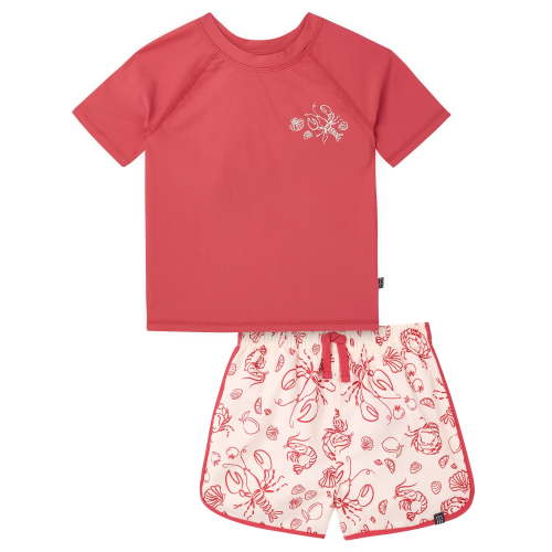 Modern Moments by Gerber Baby and Toddler Boy Short- Sleeve Rash Guard and Short Set, 2-Piece, Sizes 0/3M-5T