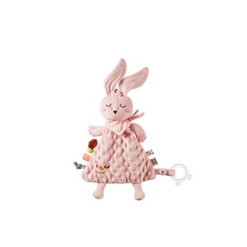 Bc Babycare Baby Infant Soft Comfort Security Blanket with Plush Toy Skin Friendly Cozy Design Esther Pink