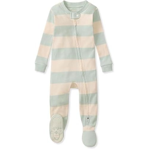 Burt's Bees Baby Girls Organic Cotton, Snug Fit Footed Sleeper Pajamas