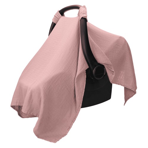 Comfy Cubs Baby Car Seat Cover - Soft, Breathable & Lightweight Large Car Seat Canopy, Mauve