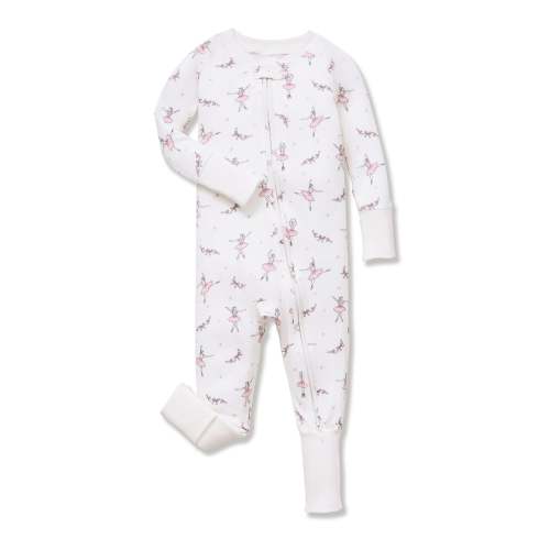 Baby's Pima Peekaboo Romper in Sugar Plum Fairy