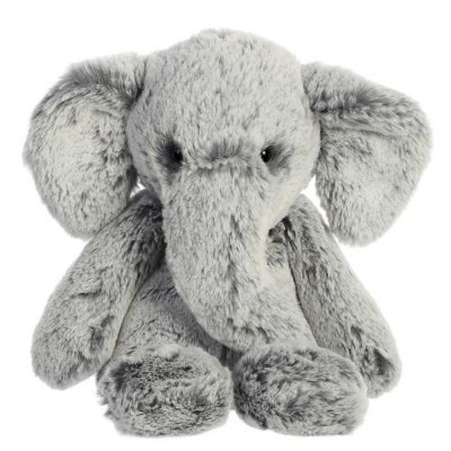 Aurora Small Elephant Sweet & Softer Snuggly Stuffed Animal Gray 9"