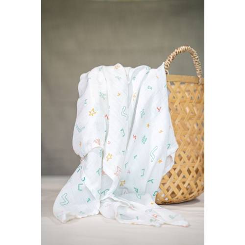 Blankie, Alef-bet silky soft large swaddle, Newborn Infant Baby Blanket, Jewish Baby Gift
