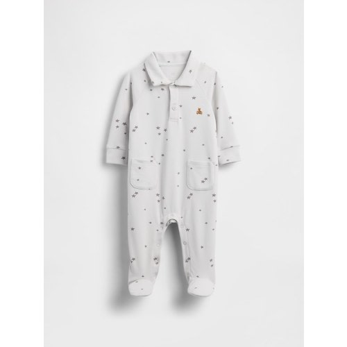 Baby Softspun Polo Footed One-Piece