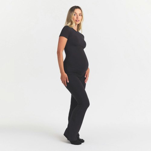 COTTON JERSEY MATERNITY T-SHIRT | SOOT | SKIMS