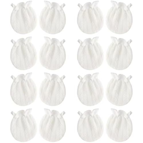 BQUBO Newborn Infant Toddler Mittens No Scratch Cotton Elastic Wrist Gloves Hypoallergenic for 0-6 Months Baby Boys Girls