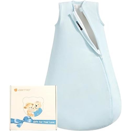 1.0 Tog 2.5 Tog Baby Sleep Sack, 100% Cotton Baby Sleeping Bag 3-24M, 2-Way Zipper Baby Wearable Blanket