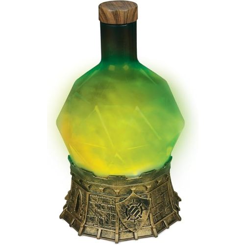 Enhance Gaming Sorcerer's Potion Light with Swirling Mystical Brew - Potion Bottle Mood Light Prop for Tabletop Game Immersion, Playroom, Desk Decor - Soft Glowing Whirling Potion (Green Elixir)