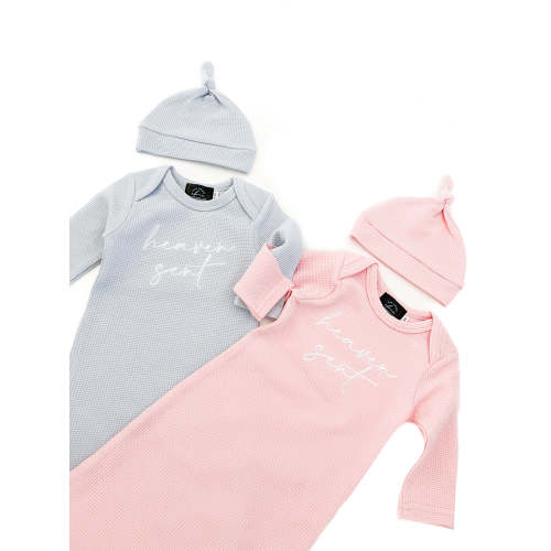Heaven Sent Waffle Gown & Matching Beanie – OUR HOUSE ABOVE