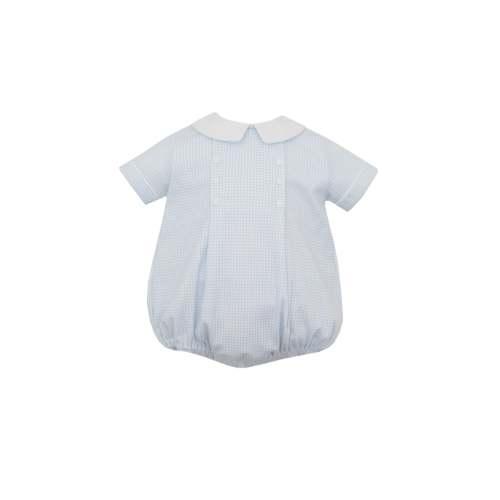 Blue Gingham Bubble- 6M