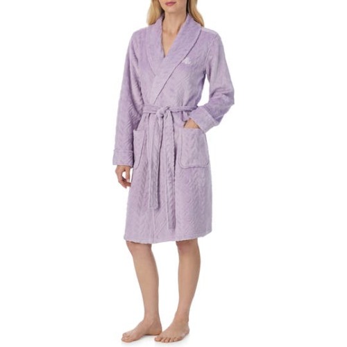 Fleece Monogram Robe, Medium
