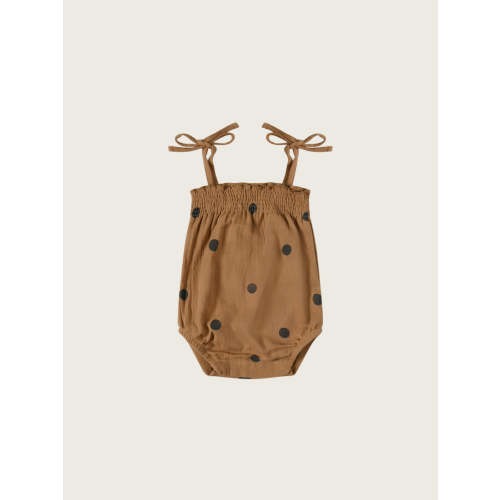 Gold Dots Spaghetti Bodysuit | Organic Zoo