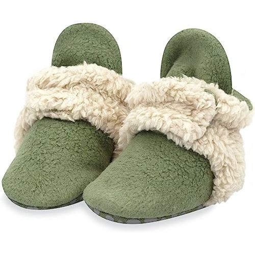 Zutano Unisex Fleece Baby Booties, Two Snap Closure, Newborn to 24 Months
