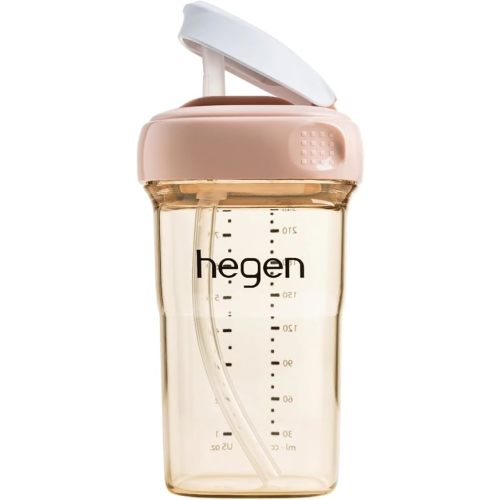 hegen PCTO™ 240ml/8oz Straw Cup PPSU Pink (Slow Flow) - 6 months and above