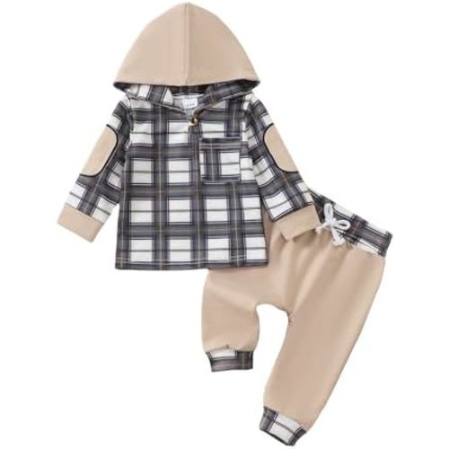 Toddler Baby Boy Clothes Infant Newborn Boy Outfit Long Sleeve Hoodie Sweatshirt Pants Fall Winter Clothes Set