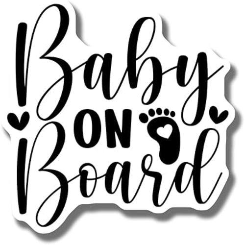Baby On Board Car Magnet - Baby On Board Sign - Cute Baby Alert Magnet - Baby On Board Sticker - Baby Safety Alert Magnet Decorative Magnet Decorative Magnet AAMT0903