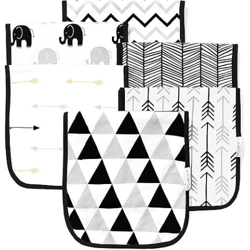 Burp Cloths for Baby Boy & Girl - Ultra Absorbent Burping Rags - Anti Shrink Unisex Burpy Clothes - Super Soft Jersey Cotton, Large 21"x10" - Thick for Newborn Cloth Diapers - 6 Pack