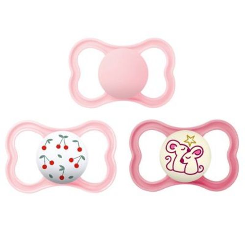 Mam Air Day & Night Pacifier 6-16 Months - Girl - 3pk