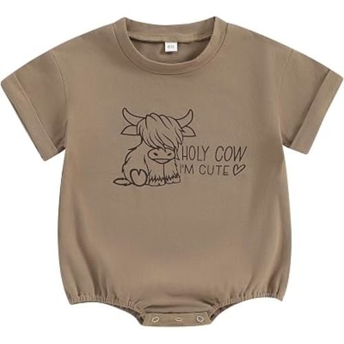 SAYOO Western Baby Girls Boys Bodysuit Clothes Country Cowboy Cowgirl Funny Cute Infant Creeper One-Piece Baby Bodysuit