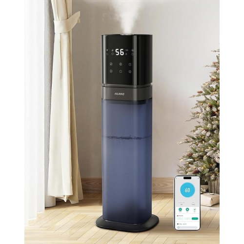 Smart Humidifier Large Room, 2.1Gal/8L Humidifiers for Bedroom with Extended Tube&Night Light, Whole House Cool Mist, WIFI App&Voice Control Dark Blue