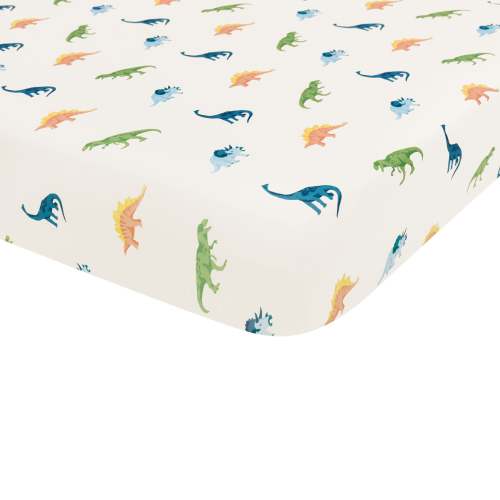 Kyte Baby Mini Crib Sheet - Ecru Roar