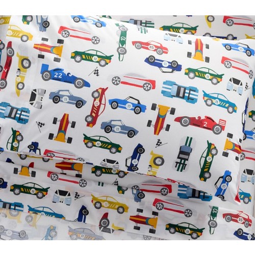 Remy Race Car Glow-In-The-Dark Toddler Bed Sheet Set