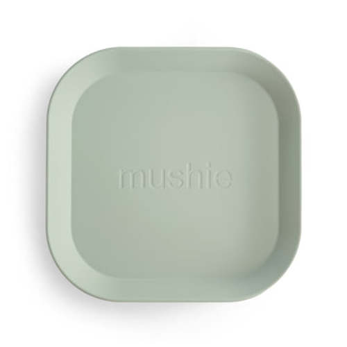 Mushie Baby Square Dinnerware Plates, Set of 2