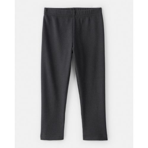 Toddler Girl Pull-On Stretch Rib Leggings - Black | Carter's
