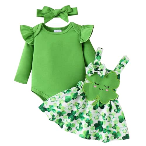 Baby Girls St. Patrick's Day Easter Day Outfit My 1St Patrick's Skirt Easter Dresses Shamrock Four Leaf Clover Set