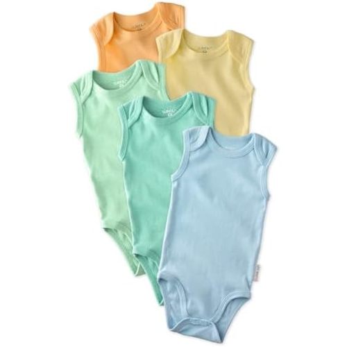 Butterblu Sam 5-Pack Sleeveless Bodysuits 100% Organic Cotton Baby Clothes for Boys and Girls​​