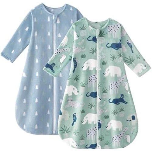 Yoofoss Fleece Sleep Sack 0-6 Months 1.5 Tog Baby Wearable Blanket