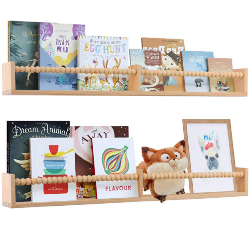 Latitude Run® 32 inches Nursery Book Shelves Wall Mounted Set of 2 | Wayfair