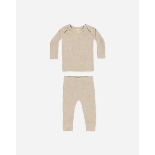 Ribbed Tee And Legging Set Taupe