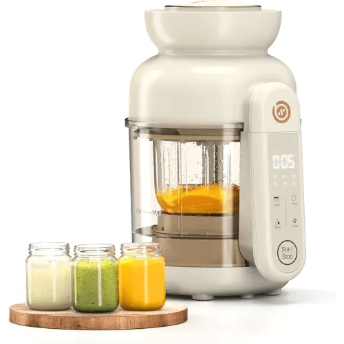 Auto Baby Food Maker, Glass Baby Food Mill, Baby Blender & Steamer and Puree Maker with Auto Cooking, Easy Cleaning, Touch Screen, Dishwasher Safe(12oz)