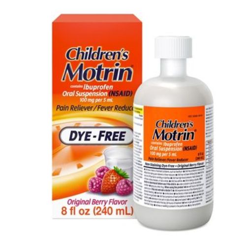 Motrin NSAID Children's Original Dye-Free Ibuprofen Liquid - Berry - 8 fl oz: 100mg Strength, Oral Use, 1 Pack